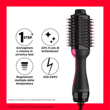 Carica l'immagine nel visualizzatore di Gallery, Revlon One- Step Asciugacapelli volumizzante, Tecnologia Ionica e Ceramica, Capelli medi e lunghi, Nero
