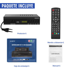 Carica l'immagine nel visualizzatore di Gallery, Decoder Digitale Terrestre 2025, Decoder DVB-T2 H.265 HEVC Main 10Bit, Ricevitore Digitale Terrestre USB PVR Lettore Multimediale, Full HD 1080p, HDMI, SCART