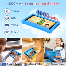 Carica l'immagine nel visualizzatore di Gallery, SANNUO Tablet per bambini 7 pollici Android 11 Tablet con 6GB RAM+64GB ROM(128 GB Espandibile), Display IPS,App Pre-installed, Bluetooth, Controllo Parentale, WiFi Tablet Educativo con Custodia-Blu