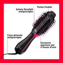 Carica l'immagine nel visualizzatore di Gallery, Revlon One- Step Asciugacapelli volumizzante, Tecnologia Ionica e Ceramica, Capelli medi e lunghi, Nero