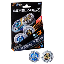 Carica l'immagine nel visualizzatore di Gallery, Hasbro Beyblade X, Set Dual Pack, Cowl Sphinx 1-80GF BX e Crest Leon 7-60GN UX