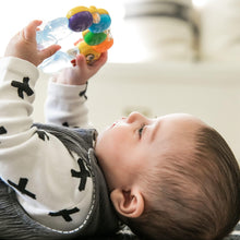 Carica l'immagine nel visualizzatore di Gallery, Baby Einstein Teether-pillar Massaggiagengive e Sonaglio e Brivido Giocattolo da dentizione, età 3 mesi +