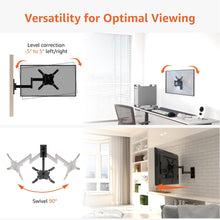 Carica l'immagine nel visualizzatore di Gallery, Amazon Basics Supporto a parete per TV Full Motion, si adatta a TV da 30 a 102 cm e VESA 200 x 200, Nero
