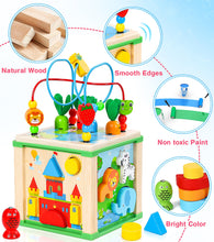 Carica l'immagine nel visualizzatore di Gallery, Jojoin Cubo Montessori Multiattivita - Giochi Bambini in Legno Educativi, Gioco Regalo Bimba 1 2 Anno
