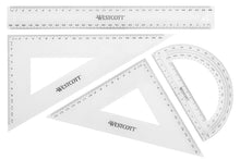 Carica l'immagine nel visualizzatore di Gallery, Westcott E-10304 00 Set matematica, 4 pezzi, plastica, trasparente