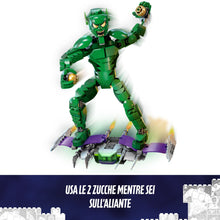 Carica l'immagine nel visualizzatore di Gallery, LEGO | Marvel Personaggio Costruibile di Goblin, Gioco d'Azione per Bambini e Bambine da 8 Anni, Action Figure del Nemico di Sider-Man con Arti Snodabili, Aliante e Bombe-Zucca, Idea Regalo 76284