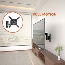 Carica l'immagine nel visualizzatore di Gallery, Amazon Basics Supporto a parete per TV Full Motion, si adatta a TV da 30 a 102 cm e VESA 200 x 200, Nero