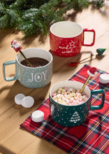 Carica l'immagine nel visualizzatore di Gallery, Tognana, Mug 420cc con cucchiaino - Cappello Natale, New Bone China, Verde