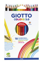 Carica l'immagine nel visualizzatore di Gallery, Giotto Colors 3.0 Matite Colorate, Astuccio 18 Pcs