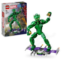 Carica l'immagine nel visualizzatore di Gallery, LEGO | Marvel Personaggio Costruibile di Goblin, Gioco d'Azione per Bambini e Bambine da 8 Anni, Action Figure del Nemico di Sider-Man con Arti Snodabili, Aliante e Bombe-Zucca, Idea Regalo 76284