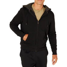 Carica l'immagine nel visualizzatore di Gallery, Amazon Essentials Felpa con Cappuccio e Cerniera Integrale in Pile Foderata in Sherpa Uomo, Nero, XL