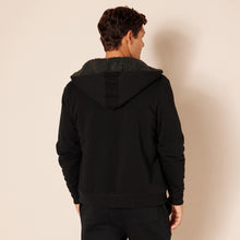 Carica l'immagine nel visualizzatore di Gallery, Amazon Essentials Felpa con Cappuccio e Cerniera Integrale in Pile Foderata in Sherpa Uomo, Nero, XL