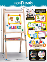 Carica l'immagine nel visualizzatore di Gallery, Lisciani Giochi - Montessori Lavagnona legno cresce con te