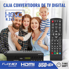 Carica l'immagine nel visualizzatore di Gallery, Decoder Digitale Terrestre 2025, Decoder DVB-T2 H.265 HEVC Main 10Bit, Ricevitore Digitale Terrestre USB PVR Lettore Multimediale, Full HD 1080p, HDMI, SCART