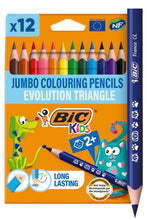 Carica l'immagine nel visualizzatore di Gallery, Bic 8297356 Kids Evolution Triangle Pastelli, 10.2 mm, Confezione da 12