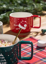 Carica l'immagine nel visualizzatore di Gallery, Tognana, Mug 420cc con cucchiaino - Cappello Natale, New Bone China, Verde
