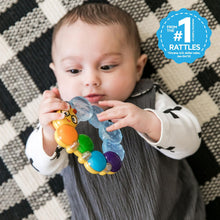 Carica l'immagine nel visualizzatore di Gallery, Baby Einstein Teether-pillar Massaggiagengive e Sonaglio e Brivido Giocattolo da dentizione, età 3 mesi +