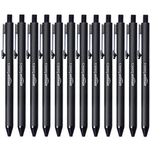 Carica l'immagine nel visualizzatore di Gallery, Amazon Basics - Penna a sfera a scatto - Nero - Confezione da 12