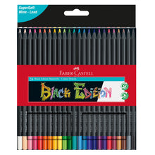 Carica l'immagine nel visualizzatore di Gallery, Faber-Castell 116424 - Matite colorate Blackwood, Black Edition, astuccio da 24 pezzi