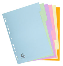Carica l'immagine nel visualizzatore di Gallery, Exacompta 1606E Cartón, Papel Multicolor 6pieza(s) - Divisor (Multicolor, Cartón, Papel, A4, 225 mm, 297 mm, 0,3 mm)
