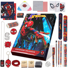 Carica l'immagine nel visualizzatore di Gallery, Marvel Calendario dell'Avvento 2024 con Materiale Scuola e Portachiavi per Bambini (Spiderman Multicolore)