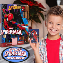 Carica l'immagine nel visualizzatore di Gallery, Marvel Calendario dell'Avvento 2024 con Materiale Scuola e Portachiavi per Bambini (Spiderman Multicolore)