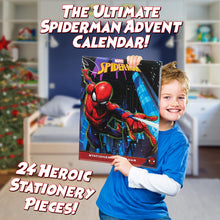 Carica l'immagine nel visualizzatore di Gallery, Marvel Calendario dell'Avvento 2024 con Materiale Scuola e Portachiavi per Bambini (Spiderman Multicolore)