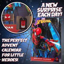Carica l'immagine nel visualizzatore di Gallery, Marvel Calendario dell'Avvento 2024 con Materiale Scuola e Portachiavi per Bambini (Spiderman Multicolore)