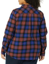 Carica l'immagine nel visualizzatore di Gallery, Amazon Essentials Camicia in Flanella Leggera a Maniche Lunghe, vestibilità Classica Donna, Multicolore A Quadri, L