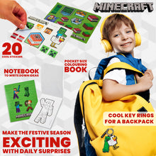 Carica l'immagine nel visualizzatore di Gallery, Minecraft Calendario dell'Avvento 2024 Bambino e Ado - Calendario con Cancelleria(Blu/Verde)