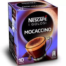 Carica l'immagine nel visualizzatore di Gallery, Nescafé Gold Mocaccino Preparato Solubile per Caffè al Cacao, Astuccio, 10 Bustine, 88g
