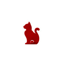 Carica l'immagine nel visualizzatore di Gallery, KalaMitica Gatto Design Appendino Magnetico, Resina ABS, Rosso, 7 x 5,1 Rosso - Ilgrandebazar