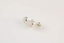Carica l'immagine nel visualizzatore di Gallery, Orecchini a Bottone Da Donna in Argento Sterling 925 Tondo 9mm Con Gemma Di...