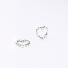 Carica l'immagine nel visualizzatore di Gallery, ALEXCRAFT Orecchini Argento 925 Cuore a Orecchini Cerchio da Donna