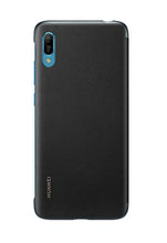 Carica l'immagine nel visualizzatore di Gallery, HUAWEI Flip Cover Originale Y6 2019, Colore Nero in Eco Pelle