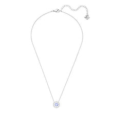 Carica l'immagine nel visualizzatore di Gallery, Swarovski Collana Sparkling Dance Round, azzurro, placcatura rodio - Ilgrandebazar