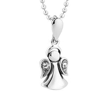 Carica l'immagine nel visualizzatore di Gallery, fish Bambina Bambino Catena Argento Vero Ciondolo Angelo Custode Swarovski®...