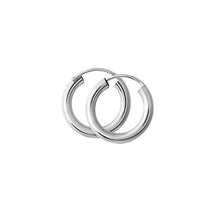 Carica l'immagine nel visualizzatore di Gallery, NKlaus paio di orecchini in argento sterling 925 creoli 15mm di... - Ilgrandebazar