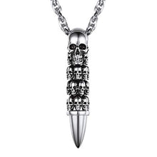Carica l'immagine nel visualizzatore di Gallery, PROSTEEL Halloween Collana Pendente Cindolo Gotico Scheletro 1. Argento - Ilgrandebazar