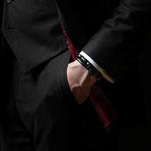 Carica l'immagine nel visualizzatore di Gallery, SERASAR | Bracciale in Pelle Premium per Uomo Nero | Speciale - Ilgrandebazar
