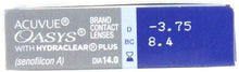 Carica l'immagine nel visualizzatore di Gallery, Acuvue Oasys 2 lenti quindicinali, Morbide, Diottrie -3.75 - Ilgrandebazar