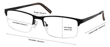 Carica l'immagine nel visualizzatore di Gallery, Amcedar 5-pack Occhiali da Lettura Uomo Mezza Cornice +2.00, 5 Colori Misti - Ilgrandebazar