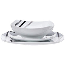 Carica l'immagine nel visualizzatore di Gallery, AmazonBasics - Servizio di piatti per 6 persone, 18 pezzi, Raggi Moderni - Ilgrandebazar