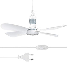 Carica l'immagine nel visualizzatore di Gallery, Yorbay Mini Ventilatore da Soffitto Portatile,con Cavo 2,8M,220V,Ø42cm,...