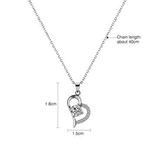 Carica l'immagine nel visualizzatore di Gallery, S925 Collana moda argento Squisito diamante artificiale collana L'amore