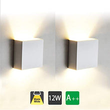 Carica l'immagine nel visualizzatore di Gallery, Lampada da Parete Led Interno, 2 Pezzi 12W Bianco Caldo LED Applique - Ilgrandebazar