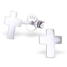 Carica l'immagine nel visualizzatore di Gallery, Monkimau Orecchini bambina a croce realizzati in argento sterling...