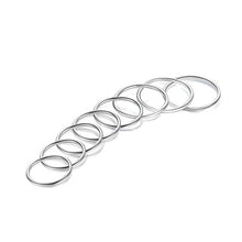 Carica l'immagine nel visualizzatore di Gallery, Candyfancy Anello Argento 925 Sterling Fedine Donna Anelli Sottili Stacking... - Ilgrandebazar