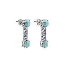 Carica l'immagine nel visualizzatore di Gallery, YoTreasure - Orecchini a perno in argento Sterling 925 con tanzanite... - Ilgrandebazar