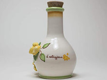 Carica l'immagine nel visualizzatore di Gallery, Set 'Limoncello': vassoio piccolo dipinto a mano+bottiglia con scritta... - Ilgrandebazar